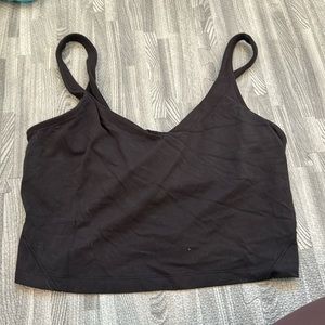 lululemon athletica Black Crop Tank Top